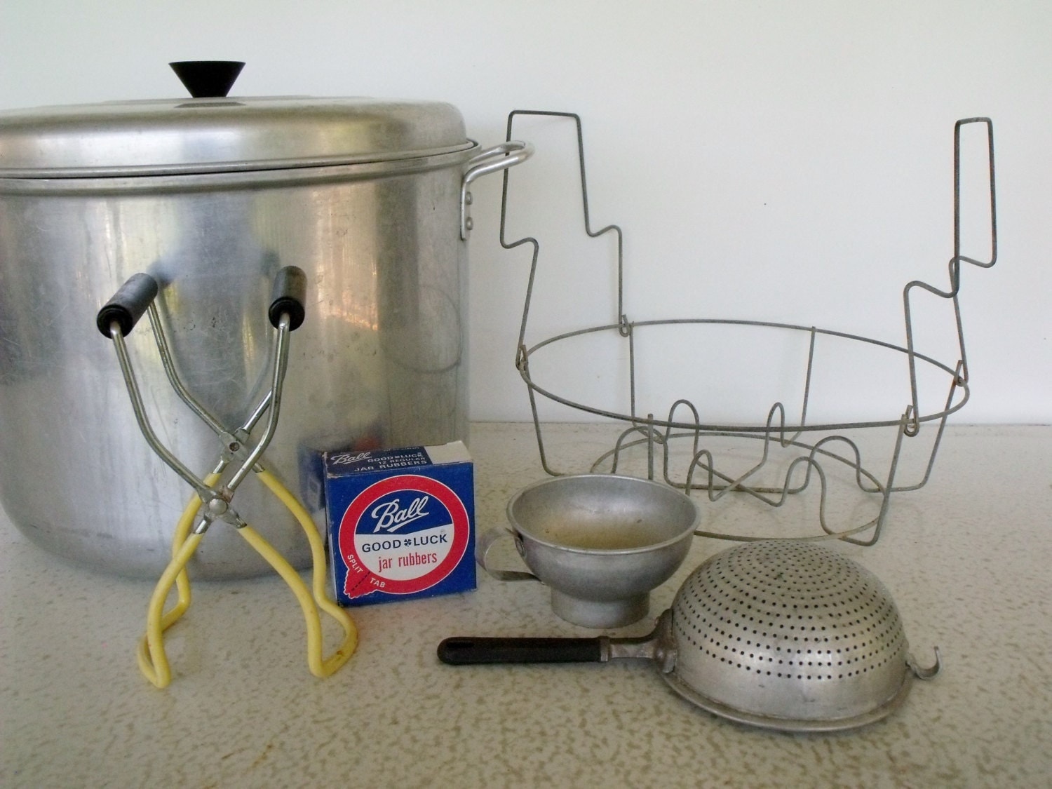6 pc Canning Set Large Pot / Basket / Jar Lifter / Funnel
