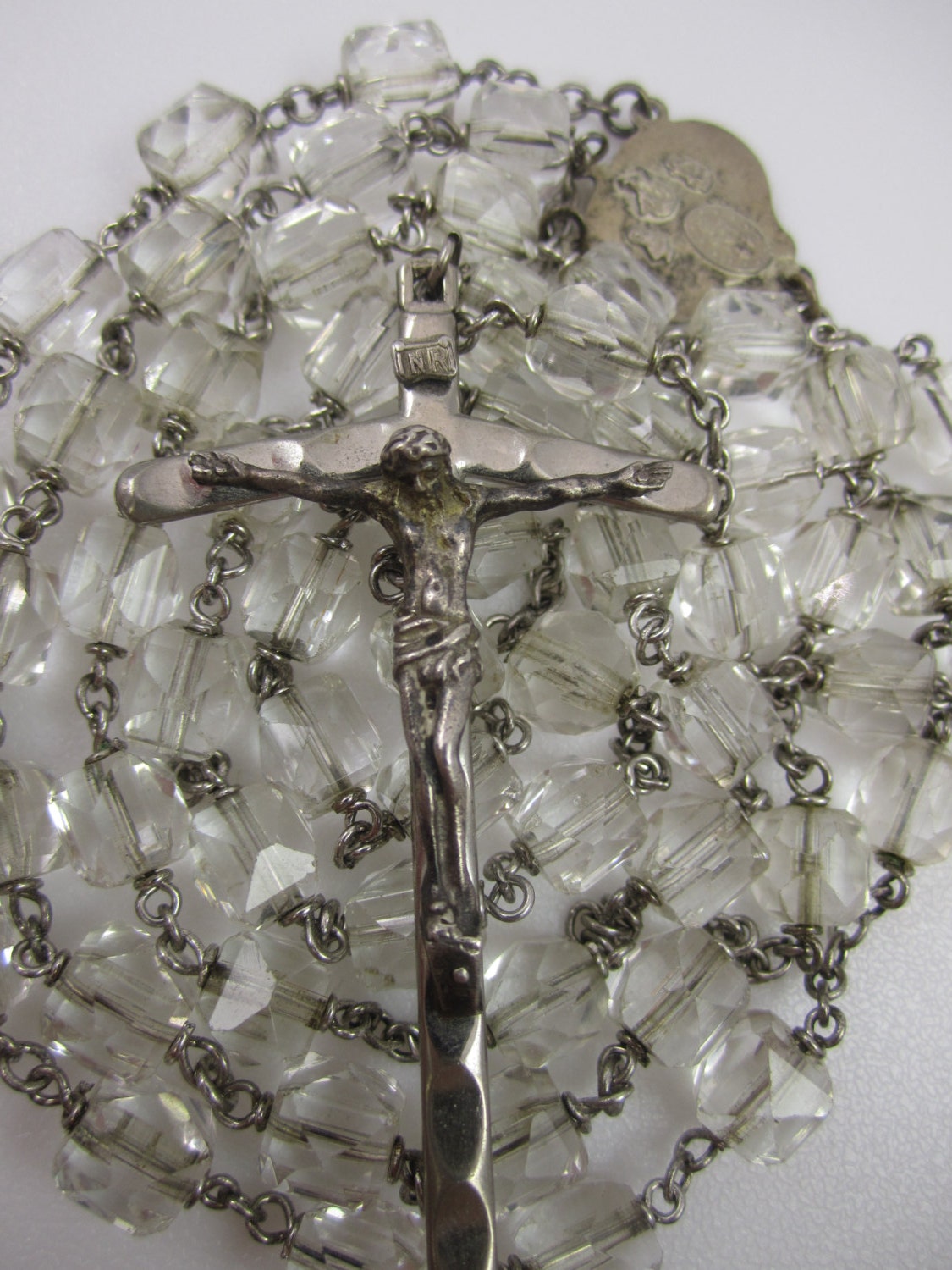 Sterling Rosary Crystal Rosary Signed Chapel Sterling Catholic