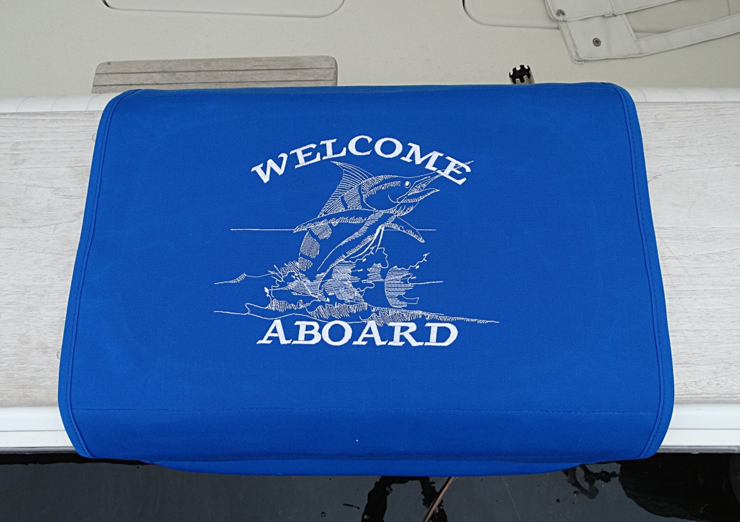 Custom Sunbrella Tailwalking Marlin Boarding Mat For Boat