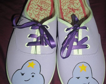 Adventure Time Inspired Lumpy Space Princess hand painted shoes