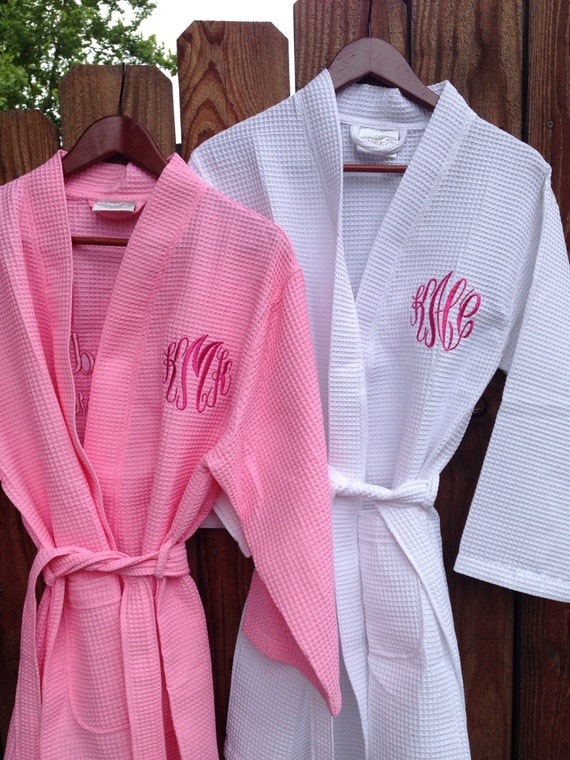 personalised waffle robe