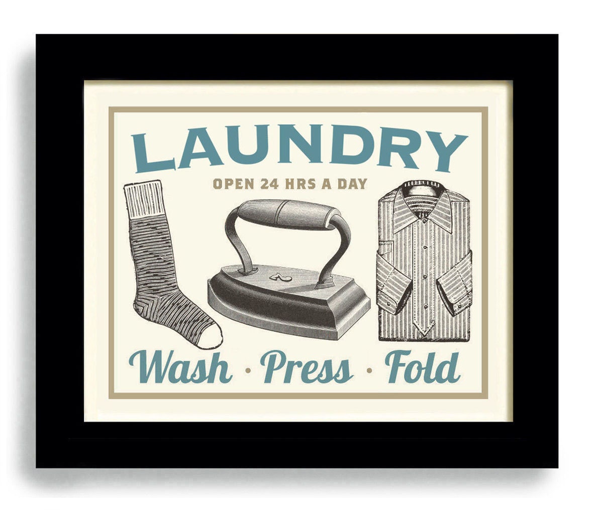  Laundry  Room Decor  Wall Art  Print  Old Iron Laundry  Room Art 