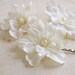 Bridal Ivory Flower Hair Pins (set of 3), Rustic Wedding Hairpiece, Wedding Flower Hair Accessories, Bridal Hair Clips, Bridesmaids, Pearls