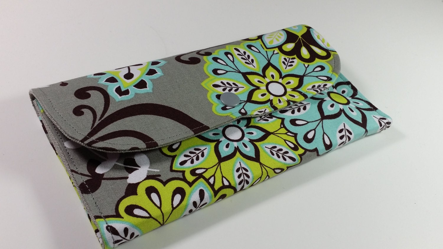 Cash Envelope Wallet with Dividers n Card Slots by CitrusDesigns