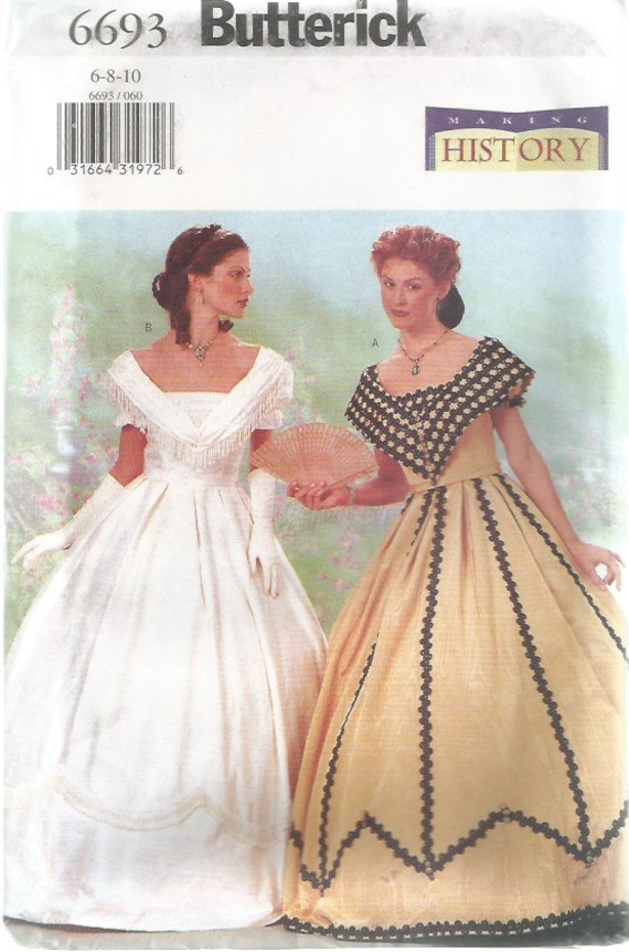 Butterick 6693 Civil War Era Dress Pattern by CircaSewingPatterns