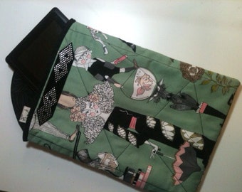 Tablet Cover Shabby Chic "Ghastlies" fabric