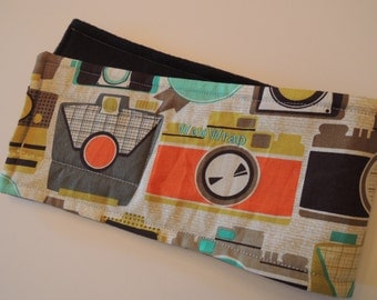 WeeWrap Dog Diaper Belly Band, Retro Camera Fabric, Personalized, Fast Shipping