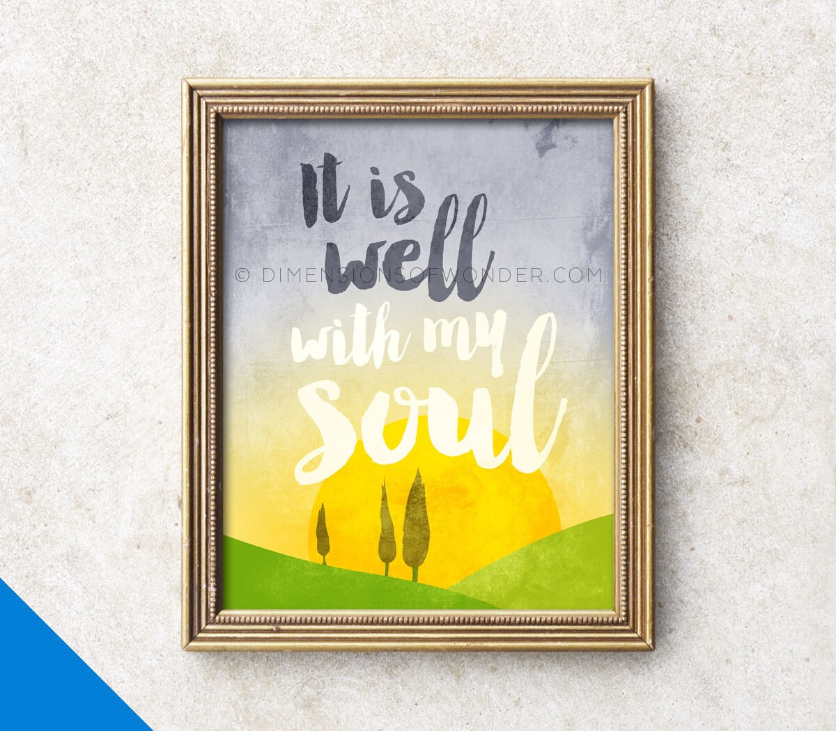 It is well with my soul art print scripture print scripture