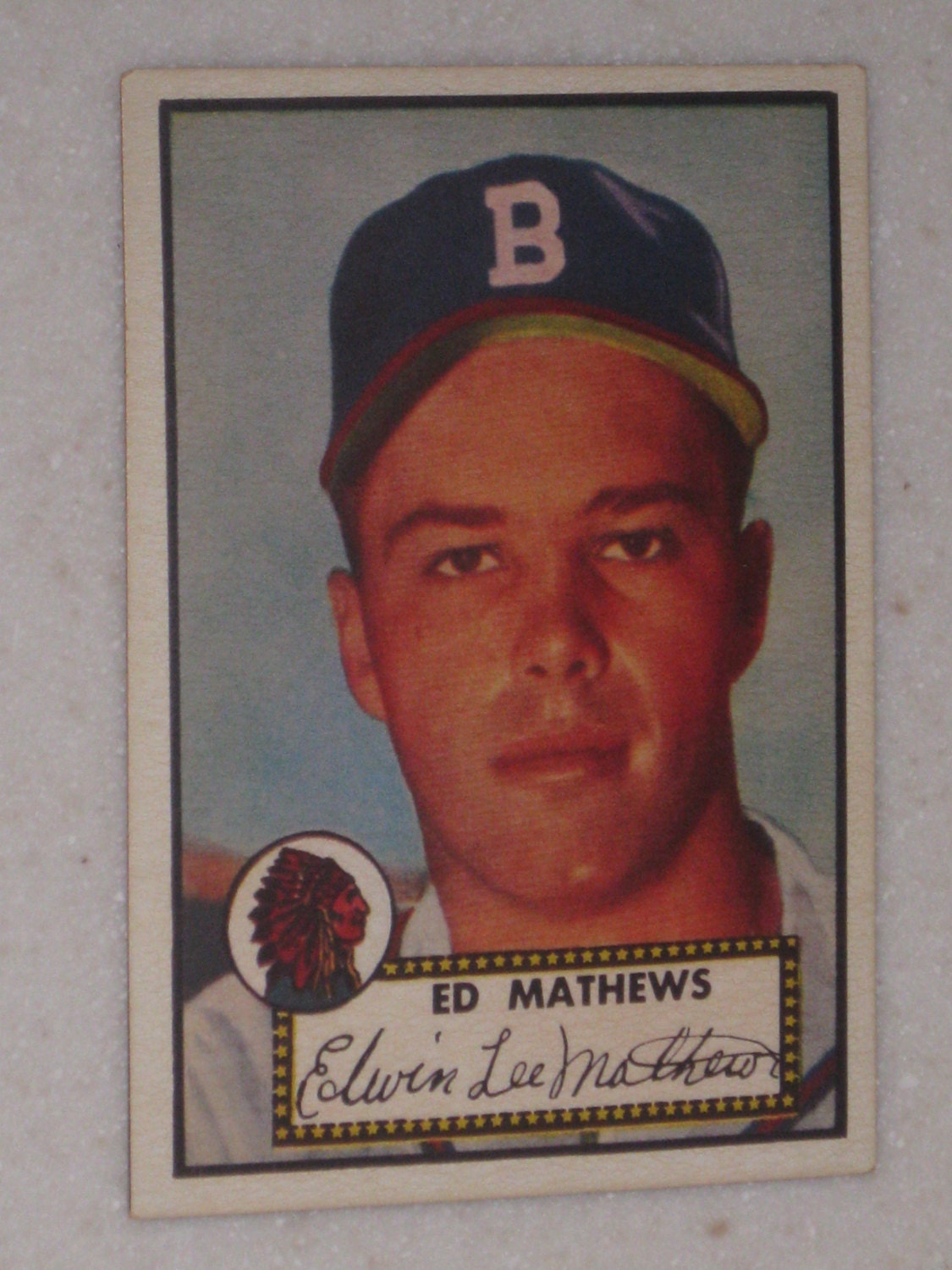 1952 Topps eddie mathews rookie incredible looking card