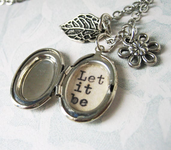 let it be beatles inspirational necklace locket jewelry with