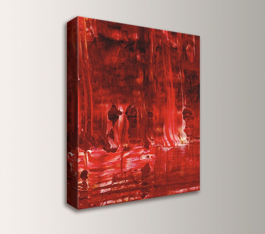 Red Abstract Painting Canvas Wall Art Modern Art Red