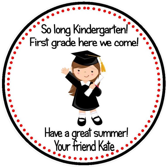 items similar to kindergarten graduation tags girls on etsy