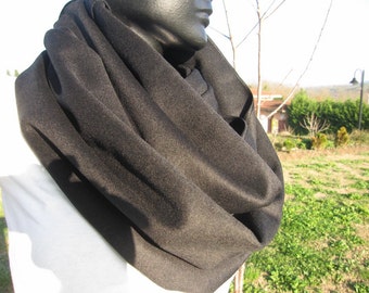 Solid red burgundy brown BLACK cashmere, wool infinity scarf men's, women's-Turkey-2014 trends-winter FASHION