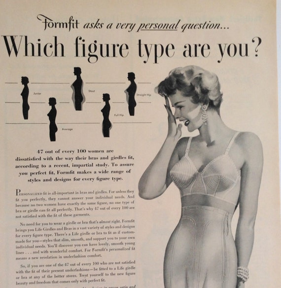 Items Similar To Vintage Body Type Bra Girdle Formfit Ad Vintage