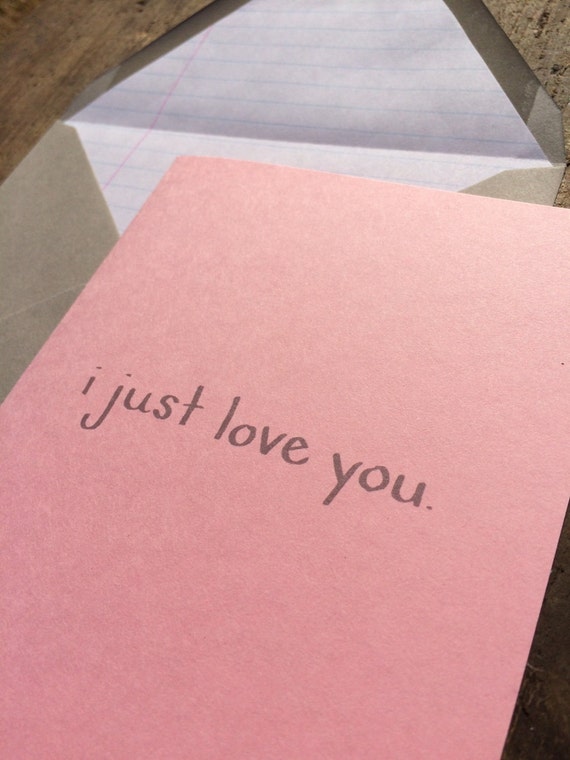 Love Note. Handwritten Card. I love you. Greeting by elChoffel