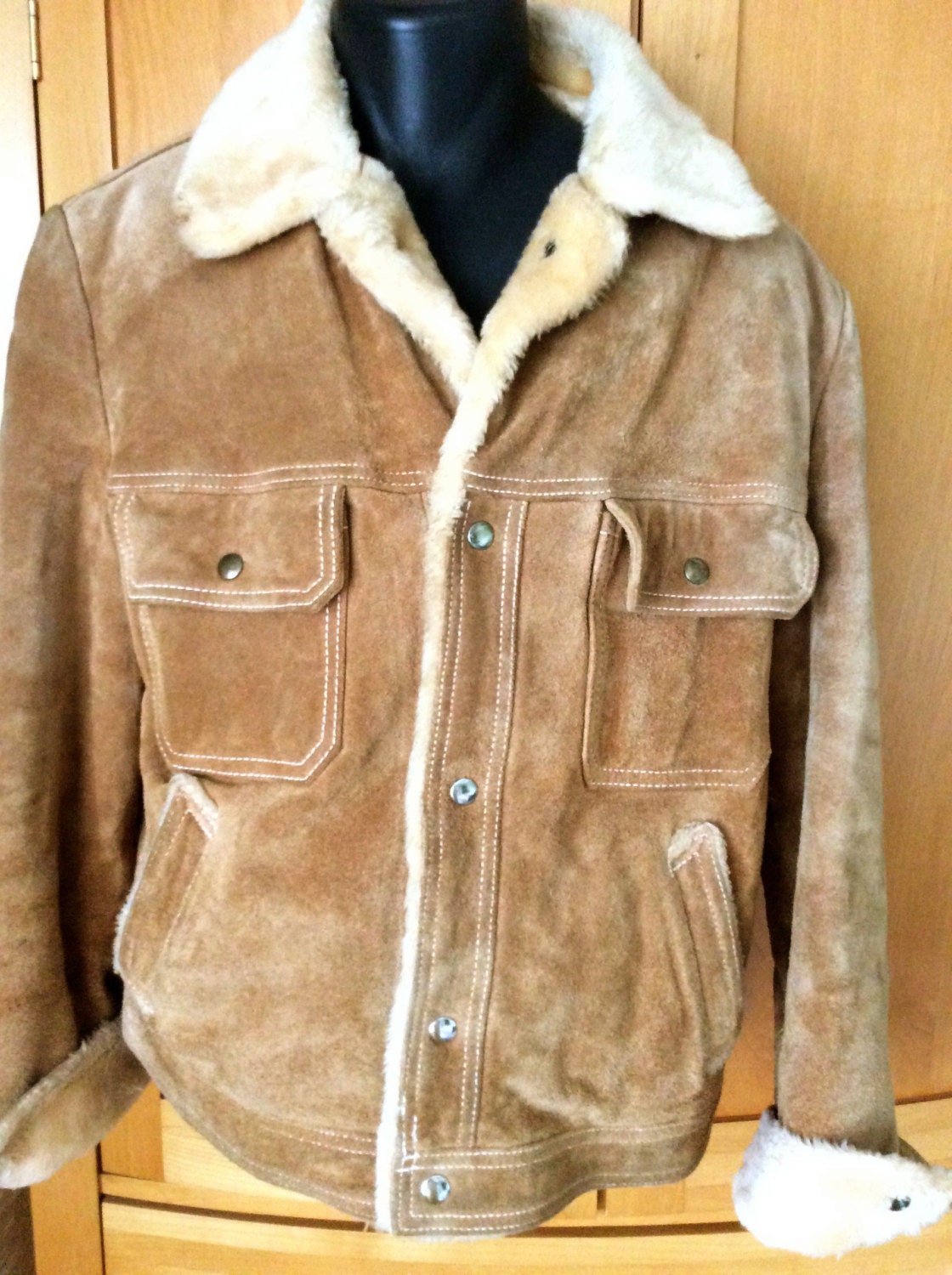 suede sherpa coat