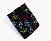 Hand Crafted Tablet Case from Bicycles/Bikes Cotton Fabric/ Tablet Case for iPad, Kindle Fire HD, Samsung Galaxy, Nook HD, Google Nexus,