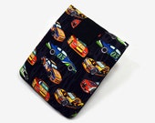 Hand Crafted Tablet Case from Race Cars Cotton Fabric/ Tablet Case for iPad, Kindle Fire HD, Samsung Galaxy, Nook HD, Google Nexus,