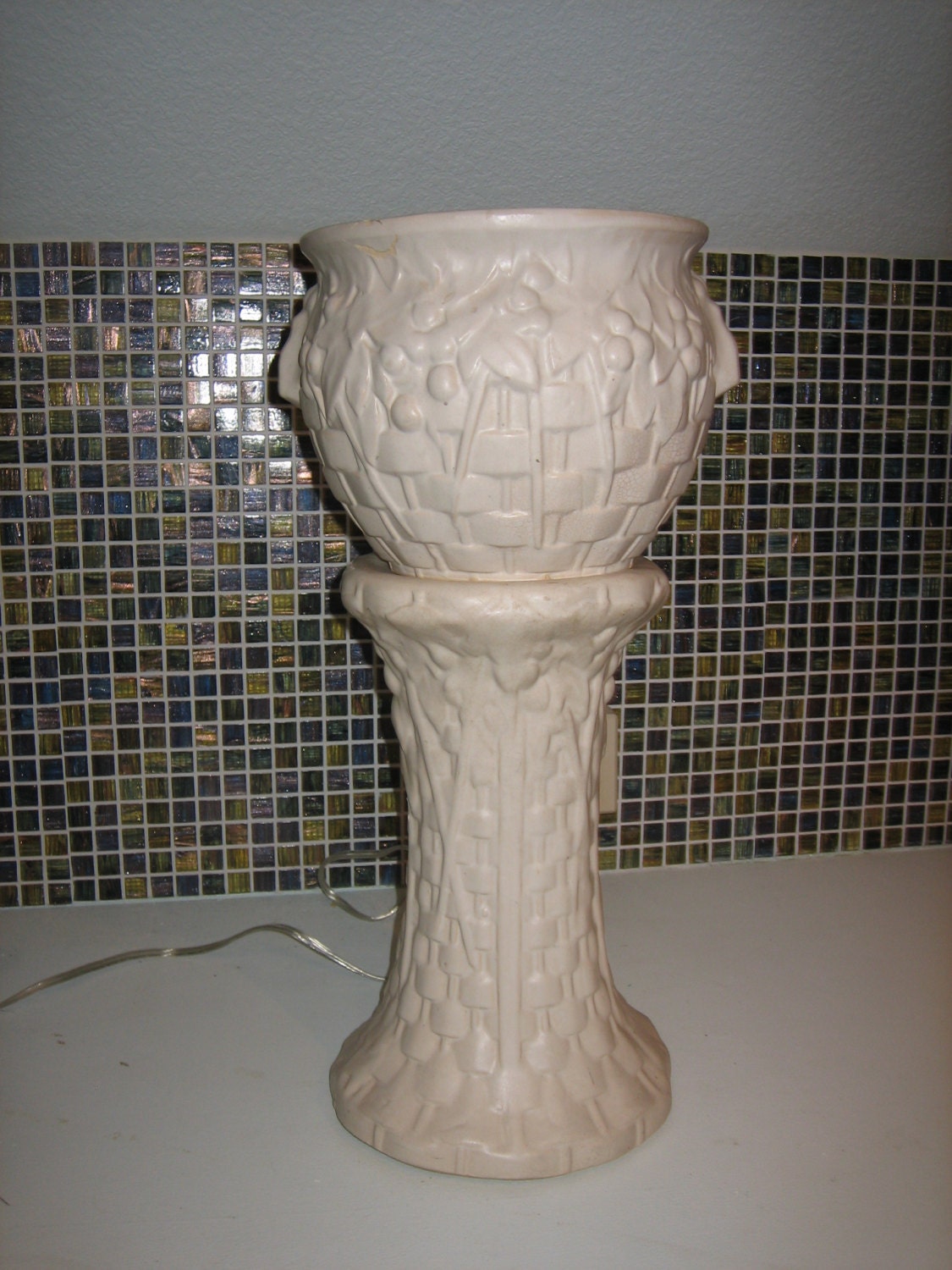 SAVED for Cher MCCOY Jardiniere and Pedestal Basketweave