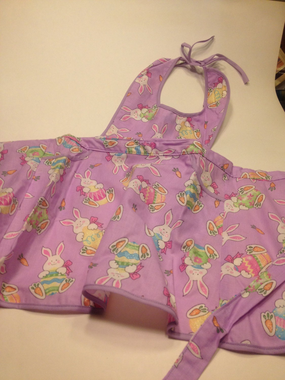 Kids Easter Bunny apron size 3/4 BR by petrascrafts64 on Etsy