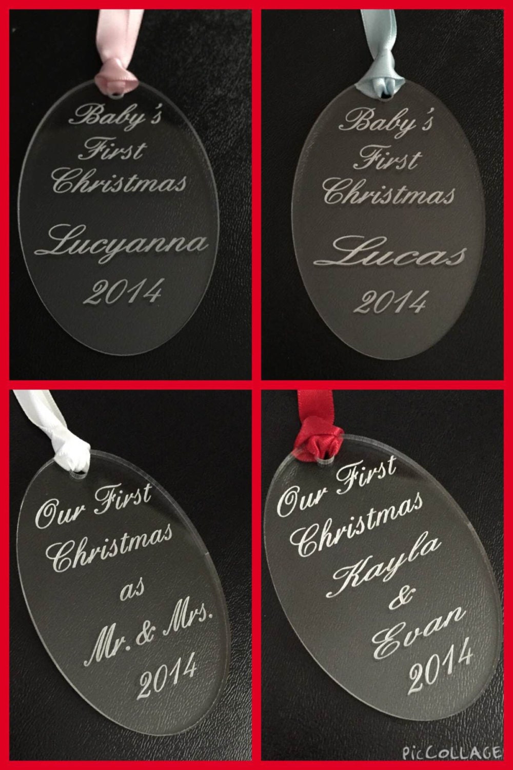 Engraved Acrylic Ornaments/Christmas Tree