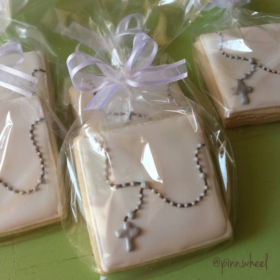 Rosary cookies First Communion Christening Baptism by Pinnwheel