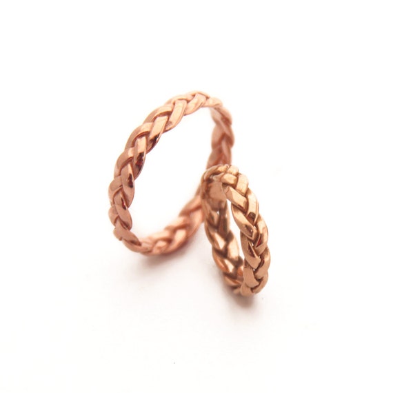 Braided 14k Rose Gold Ring Rose Gold Rings Braided Ring By Mayamor 9012