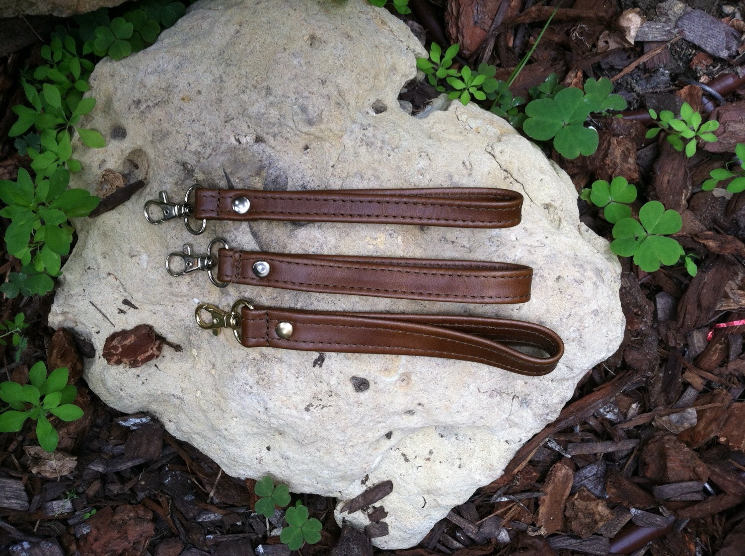 Brown Leather Wrist Strap Leather wristlet strap