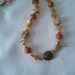 Vintage Beaded faux shell necklace, beach jewelry