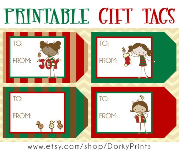 Christmas Printable Gift Tags PDF Printable Party Supplies