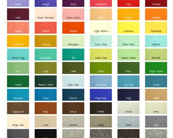 100 Percent Wool Felt Sheets - 5 Sheets of 8" X 12" Felt - You Pick Color - Merino Wool Felt - European Wool Felt
