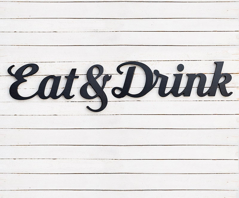 Eat and drink sign wooden signs kitchen sign wooden signs