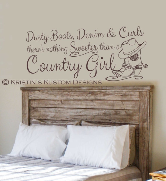 Country Girl Vinyl Wall Decal by Proverbs31Design on Etsy