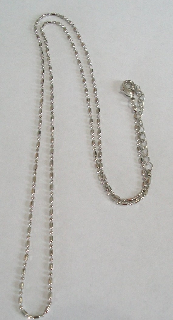 1 PC Pretty Sparkly Silver Thin Necklace Chain 23.5