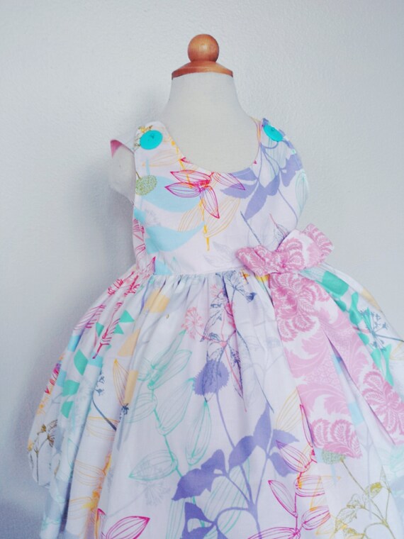 Pastel Easter dress. Floral party wedding by LittleGrayandCo