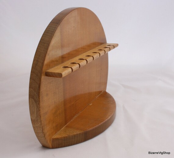 Vintage Solid Wood Souvenir Spoon Holder by WhiteCactusVintage