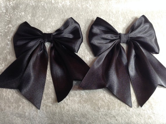 Pair of Black Anime Manga inspired hair bows. by FancifulFrillies