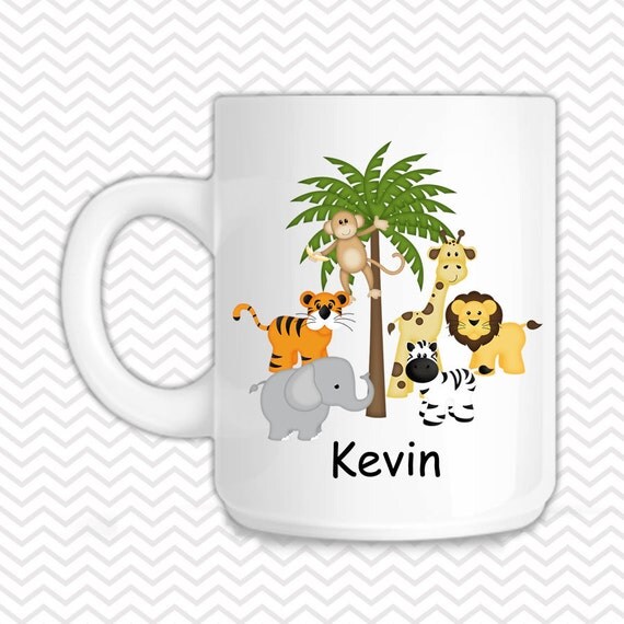 Jungle Kids Mug Personalized Jungle Mug Customized Mug