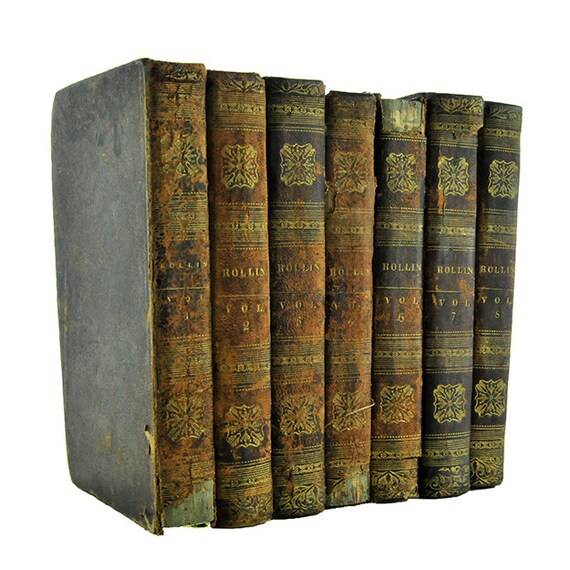 Antique Book Collection 7 Volumes Ancient History of the Egyptians