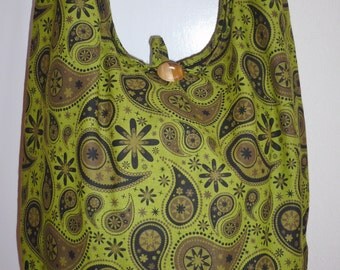 Hobo Cross Body Bag, Sling bag, Hobo Bag Purse Thai Printed Cotton
