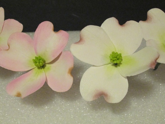 dogwood flowers sugar topper gum cake white paste wedding sugar bridal pink dogwood flowers