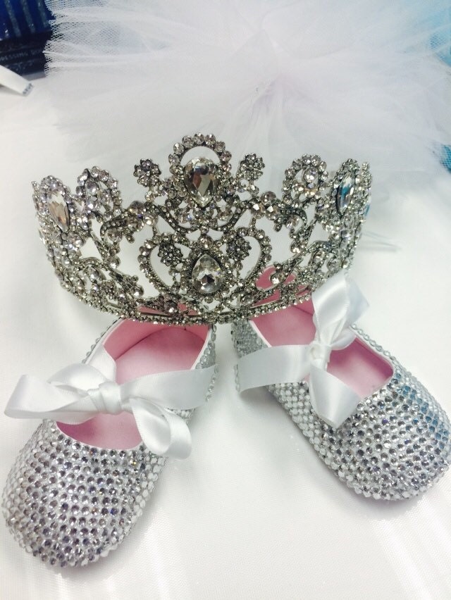 Ivory Shoes for baby girl Keepsake christening or baptism