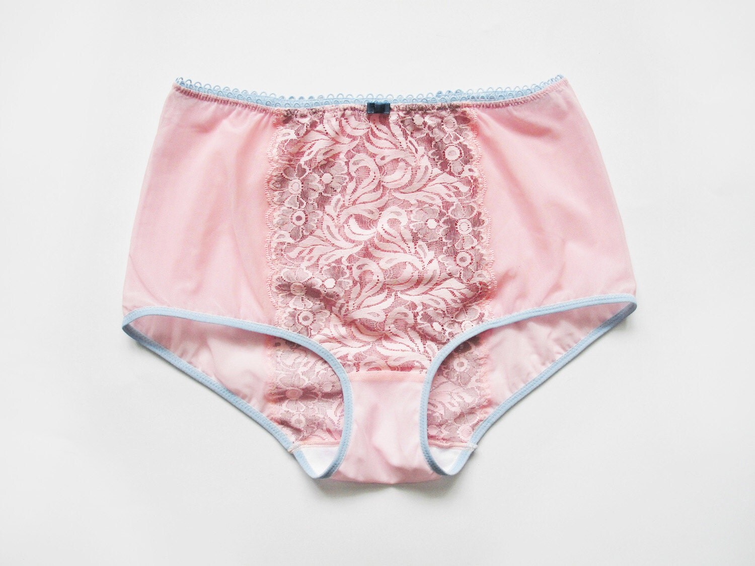 SALE Pink lace High waisted panties by Egretta Garzetta