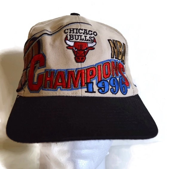 Vintage Chicago Bulls Hat 1996 Champions NBA by ASECONDHANDSHOP