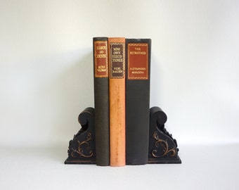 Vintage Earth Tone Books - Home Decor - Retro Decor - Office Decor - Photo Prop