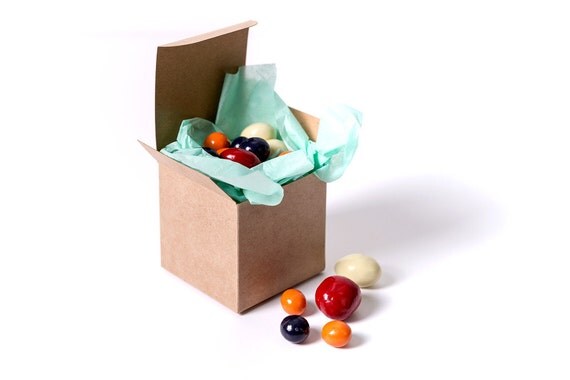 100 Kraft Gift Boxes 4x4x4 Il_570xn