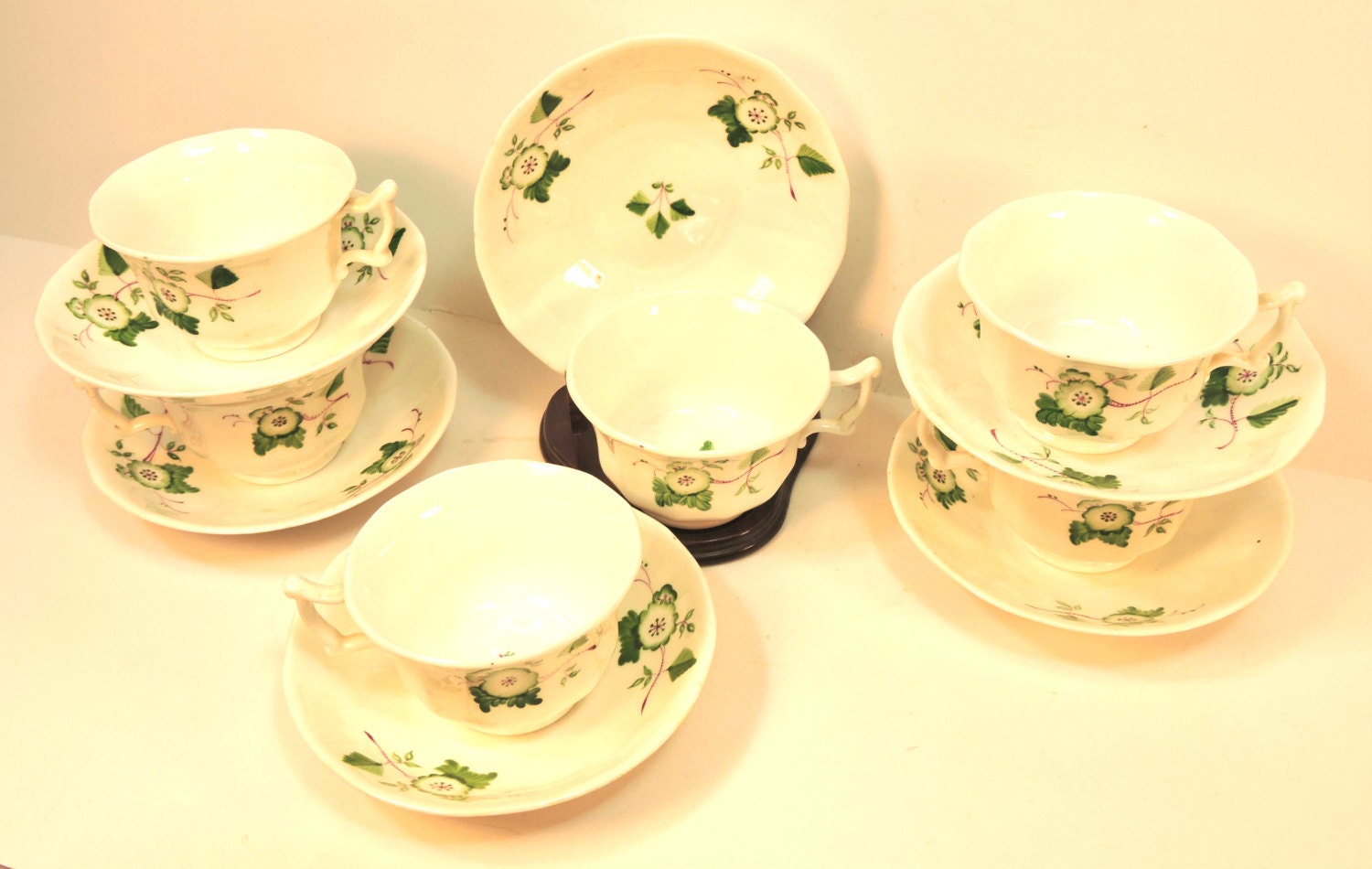 Green Shamrock Porcelain Tea Sets Vintage Irish Tea Cup and