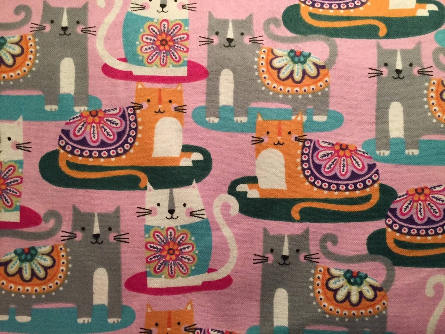 FLANNEL Cat Fabric Cat Flannel Kitten Fabric Kitten