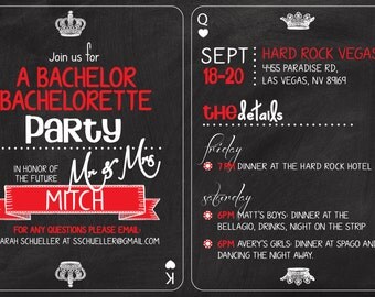 Couples Bachelor Bachelorette Party Invitations 3