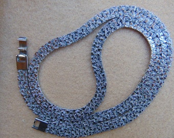 Big Hugh Silver Tone Flat Link Chain